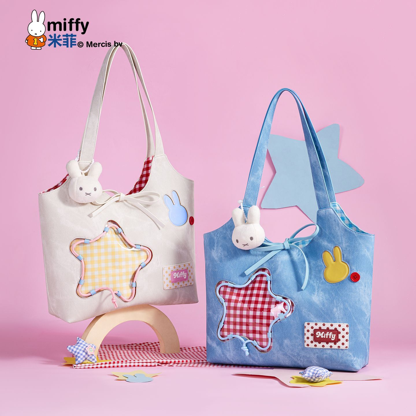 Top Handle Structured - Miffy Kawaii Cartoon gelicenseerde schoudertas met