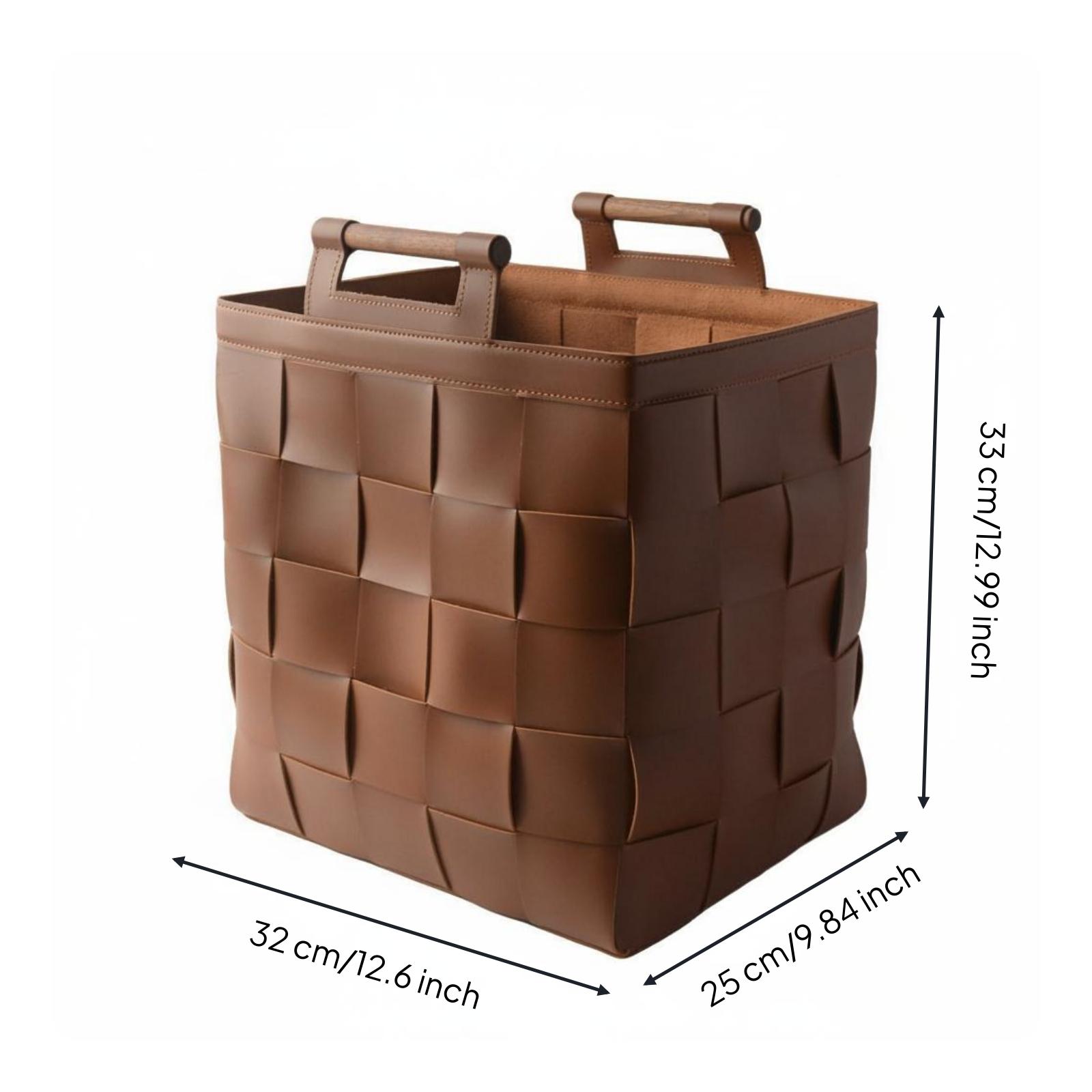 Geweven leren mand met stevige - Top Handle Structured recensie en prijs