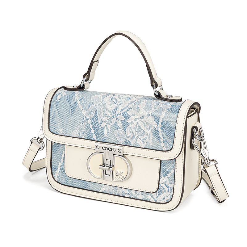 Dames blauw witte kanten handt - Top Handle Structured recensie en prijs