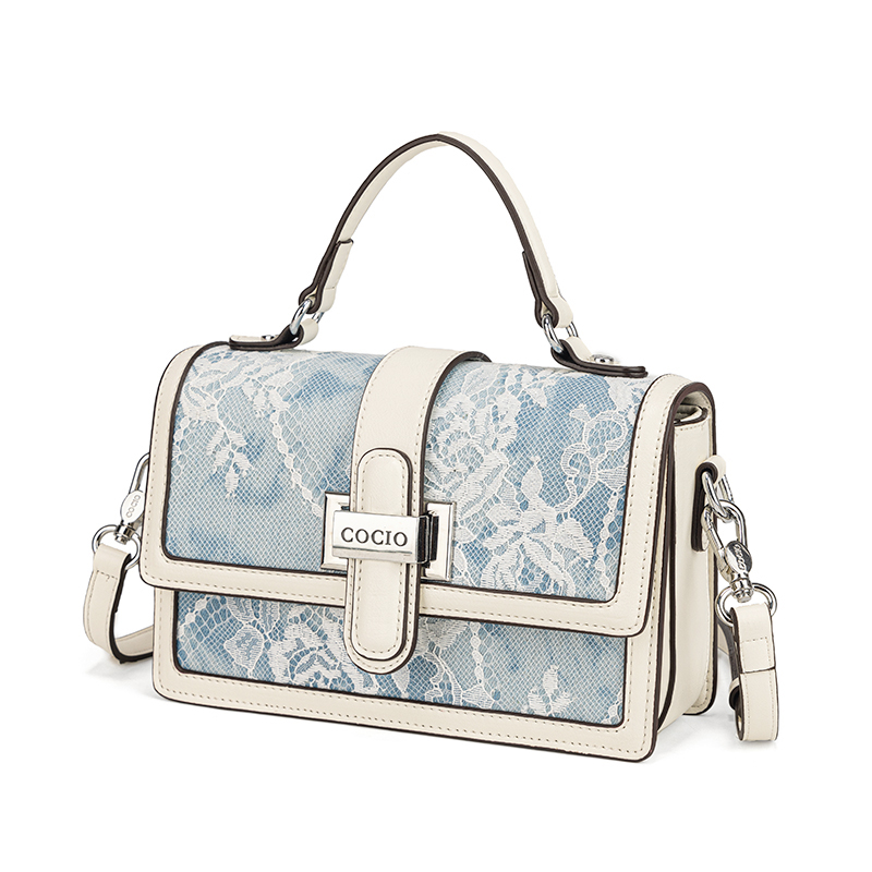 Dames handtas met blauw slange - Top Handle Structured recensie en prijs